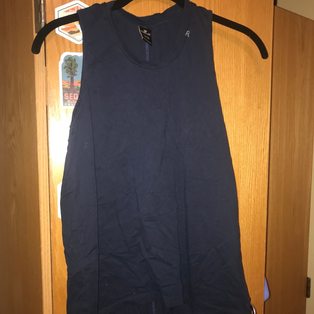 Navy blue muscle tank